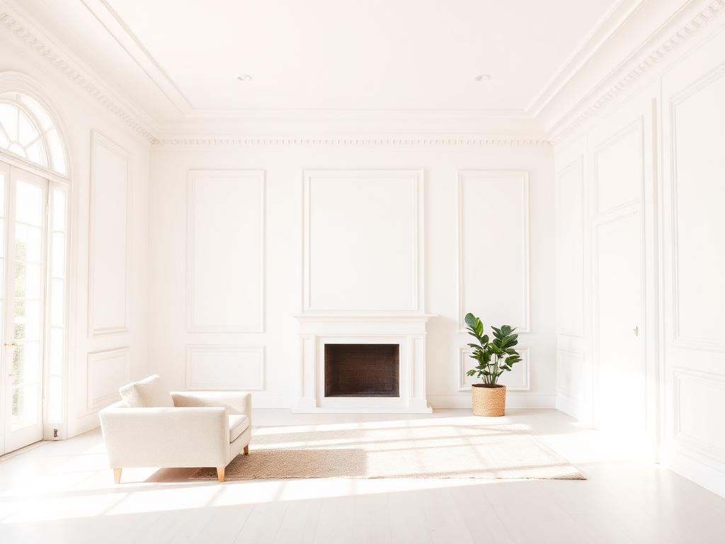 Living room walls patched, primed and repainted — after